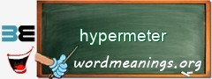 WordMeaning blackboard for hypermeter